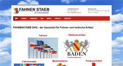 Desktop Screenshot of fahnen-staeb.de