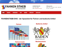 Tablet Screenshot of fahnen-staeb.de